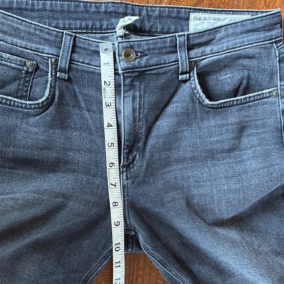 Rag & Bone Dre Low-Rise Slim Boyfriend Jeans in Night Rider 29 - Picture 9 of 14